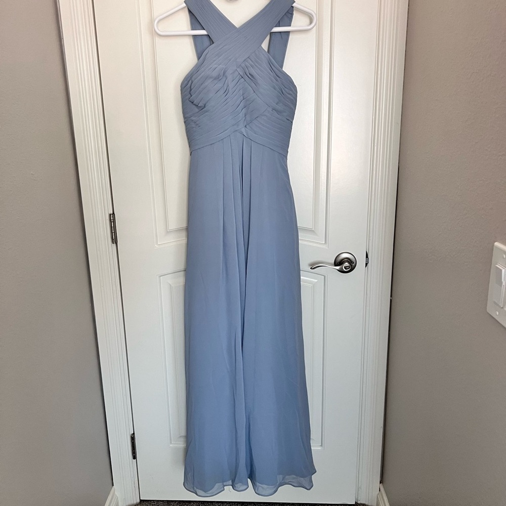 Azazie Light Blue Maxi Dress